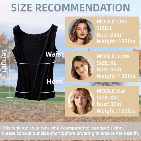 Silk Tank Tops for Women Basic Double Lined Knit Tank Top Round Neck Cute Summer Sleeveless Vest Compression Cami Tank in Kuwait