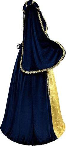 Women's Velvet Ren Tudor Gown Gold Trim Baroque Damask Layered Floor Length Renaissance Luxury Costume in Saudi Arabia