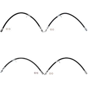 4X Brake Hose Brake Line Replacement Brake Hydraulic Hose - Front and Rear for Toyota Avalon 1997-2004 for Toyota Camry 1997-2001 for Toyota Solara 1999-2003 Replace # 18J1375 in Saudi Arabia