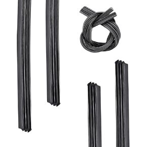 4 قطع من شرائط إدخال ممسحة الزجاج الأمامي من Downhill، شفرات ممسحة الزجاج الأمامي المطاطية لتقليل الضوضاء، 28 بوصة قابلة للتعديل بنفسك، عبوات شفرات الزجاج الأمامي بدون عظم، عالمية لمعظم السيارات والشاحنات وسيارات الدفع الرباعي (أسود) in Kuwait