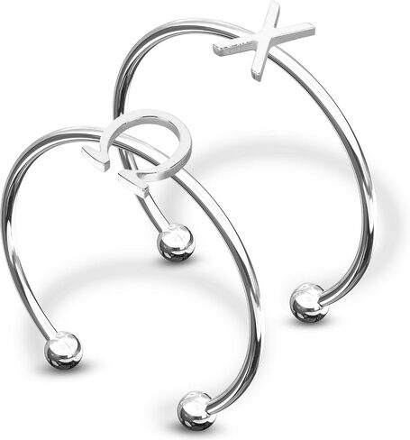 Sorority Shop Chi Omega Stacking Ring Set - Adjustable Rings with Silver Plating in Saudi Arabia