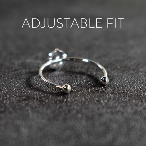 Sorority Shop Chi Omega Stacking Ring Set - Adjustable Rings with Silver Plating in Saudi Arabia
