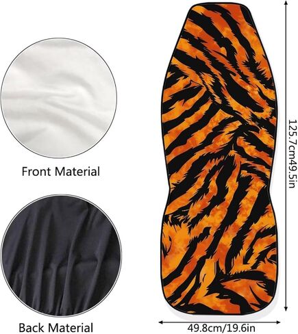 Tiger Stripes Print Car Front Seat Covers, Thin Breathable Easy to Install Automotive Bucket Seat Covers Fits Most Cars SUV Trucks, 2 Piece in Saudi Arabia