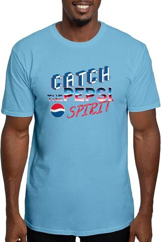 تي شيرت CafePress Pepsi Flashback Spirit تي شيرت رجالي من القطن الكلاسيكي شبه مناسب in Saudi Arabia