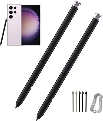 2 قطعة قلم Galaxy S23 Ultra لهاتف Samsung Galaxy S23 Ultra 5G S قلم لمس بديل لقلم Galaxy S23 Ultra Stylus بدون قلم بلوتوث (لافندر) in Kuwait