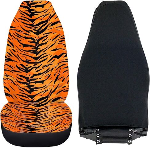 Tiger Stripes Print Car Front Seat Covers, Thin Breathable Easy to Install Automotive Bucket Seat Covers Fits Most Cars SUV Trucks, 2 Piece in Saudi Arabia