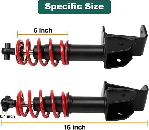 مجموعة ممتصات الصدمات الأمامية من ياماها تناسب Yamaha G29 Drive 2007-2016 عربة الجولف للركاب والسائق من جانب OEM JW2-F3390-00-00 JW2-F3350-00 (أسود) in Kuwait
