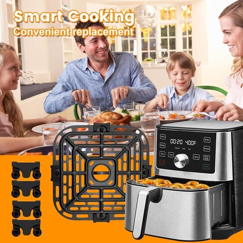 صينية بديلة للمقلاة الهوائية للوعاء الفوري دوامة 6 في 1 6 QT Gourmia GAF685 GAF735 6 QT مقلاة هوائية، ملحقات مقلاة الهواء الأصلية، أجزاء رف الأطباق المقرمشة، آمنة للاستخدام في غسالة الأطباق in Saudi Arabia