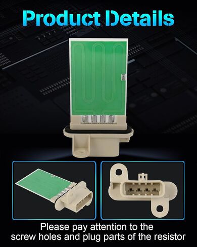 مقاوم محرك منفاخ التيار المتردد ECCPP مناسب لـ 2001-2002 لـ Saturn L100/2001-2003 L200/2001-2005 L300/LS/LS1/LS2/2000 LW1/LW2/2001-2003 LW200/2001-2003 LW300 مقاوم منفاخ سخان HVAC وحدة التحكم RU647 in Saudi Arabia