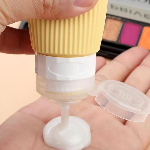 Travel Bottles For Toiletries,3oz TSA Approved Travel Size Containers,BPA Free Leak Proof Squeezable Silicone Travel Bottles,Travel Accessories For Shampoo Conditioner With Clear Toiletry Bag in Saudi Arabia