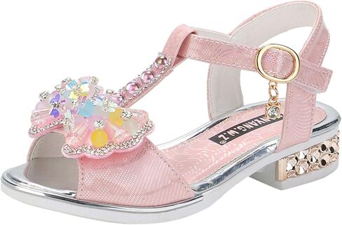 Children Shoes Diamond Butterfly Sandals Summer Fashion Thick Soles Open Toe Student Dance Princess Shoes in Saudi Arabia