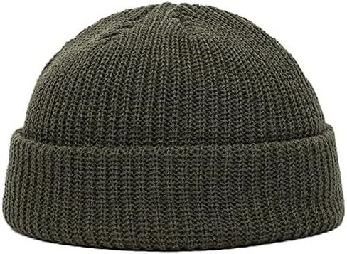 Knitted Beanies for Men Women Winter Black Thick Knitted Hat in Saudi Arabia