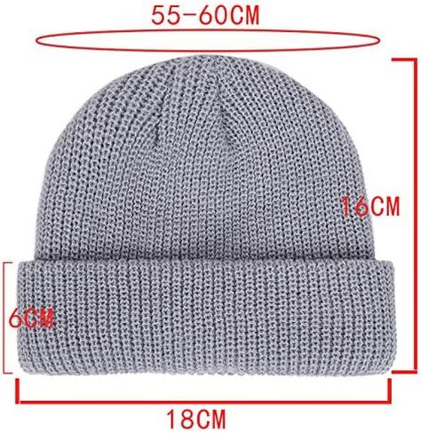 Knitted Beanies for Men Women Winter Black Thick Knitted Hat in Saudi Arabia
