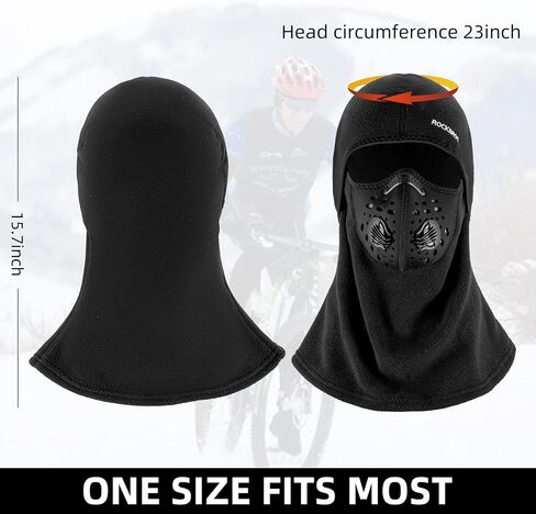 ROCKBROS Thermal Balaclava Ski Mask Windproof 3D Design Breathable Winter Mask for Outdoor Sports in Saudi Arabia