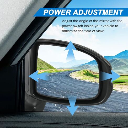 JDMSPEED Right Side Side View Door Mirror Compatible with 2015-2020 Honda Fit Non-Heated Manual Folding Black Replace# HO1320332 76208-T5R-A01(6 pin) in Saudi Arabia