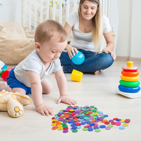 NUOBESTY 300pcs Place Value Disks 10 Values Decimals to Whole Numbers Counting Chips for Kids Base 10 Place Value Manipulatives Math Counters Discs Set for Elementary School Math Supplies in Saudi Arabia