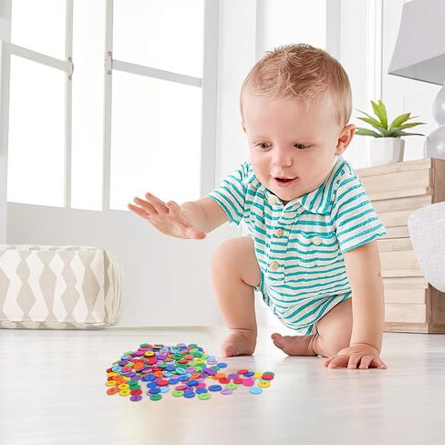 NUOBESTY 300pcs Place Value Disks 10 Values Decimals to Whole Numbers Counting Chips for Kids Base 10 Place Value Manipulatives Math Counters Discs Set for Elementary School Math Supplies in Saudi Arabia