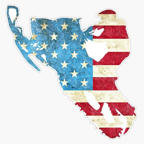 American Flag Snowmobile Winter Snowmobiling Window Bumper Sticker Decal 5" in Saudi Arabia