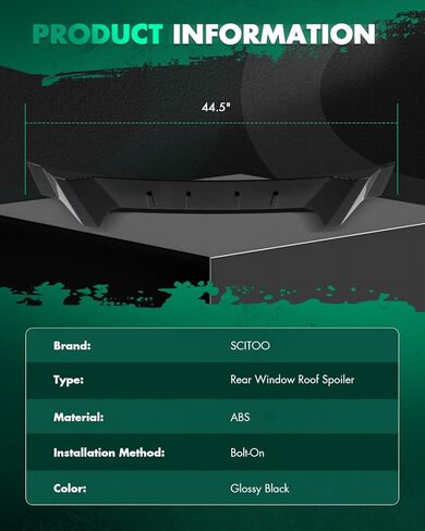 سبويلر سقف من SCITOO يناسب 2003-2007 لسيارة هوندا أكورد سبويلر سقف خلفي أسود لامع in Saudi Arabia