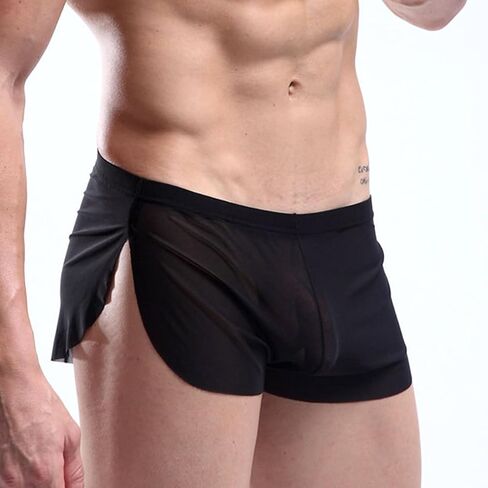 Men's Boxer Underwear, Men's Athletic Briefs,Sexy Split Side Boxer Shorts Briefs in Saudi Arabia