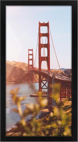 Golden State Art، إطار صورة أسود مقاس 12 × 24 - إطار خشبي صلب كلاسيكي مع زجاج حقيقي - عرض رأسي أو أفقي للتثبيت على الحائط للصور والفنون والملصقات in Kuwait