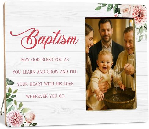 Baptism Gifts Picture Frame for Girls, Christening Gifts, Catholic Baby Gift Wooden Picture Frames in Kuwait