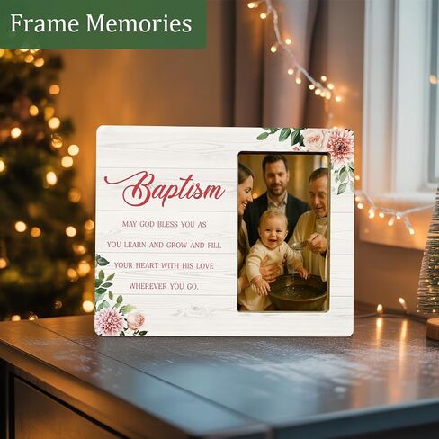 Baptism Gifts Picture Frame for Girls, Christening Gifts, Catholic Baby Gift Wooden Picture Frames in Kuwait