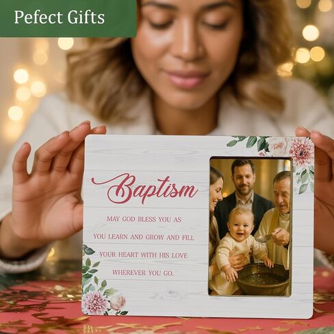 Baptism Gifts Picture Frame for Girls, Christening Gifts, Catholic Baby Gift Wooden Picture Frames in Kuwait