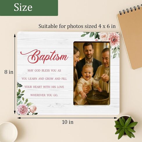 Baptism Gifts Picture Frame for Girls, Christening Gifts, Catholic Baby Gift Wooden Picture Frames in Kuwait