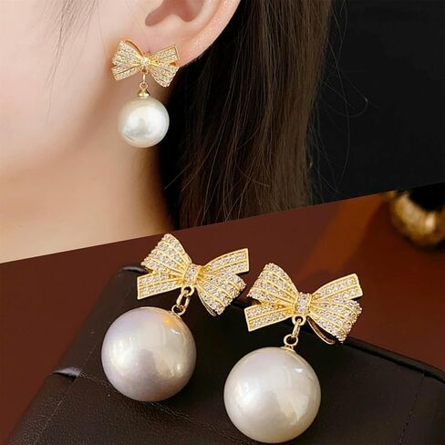 8 Pairs Gold Bow Earrings Set for Women Small Classic Bow Stud Earrings Colorful Romantic Ribbon Earrings Dainty Trendy Wedding Party Christmas Jewelry Gifts in Saudi Arabia