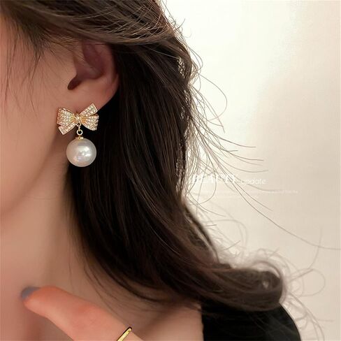 8 Pairs Gold Bow Earrings Set for Women Small Classic Bow Stud Earrings Colorful Romantic Ribbon Earrings Dainty Trendy Wedding Party Christmas Jewelry Gifts in Saudi Arabia
