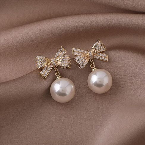 8 Pairs Gold Bow Earrings Set for Women Small Classic Bow Stud Earrings Colorful Romantic Ribbon Earrings Dainty Trendy Wedding Party Christmas Jewelry Gifts in Saudi Arabia
