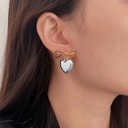 Flat Back Earrings for Women Flatback Bow Star Flower Stud Earrings Hypoallergenic Screw Back Earrings Tiny Small Tragus Cartilage Helix Piercing Jewelry for Sensitive Ears in Kuwait