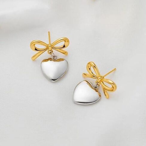 Flat Back Earrings for Women Flatback Bow Star Flower Stud Earrings Hypoallergenic Screw Back Earrings Tiny Small Tragus Cartilage Helix Piercing Jewelry for Sensitive Ears in Kuwait