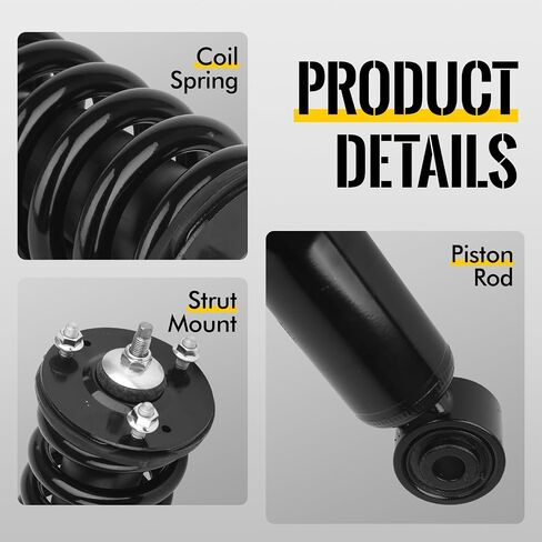 KUSATEC Front Pair Complete Struts Shock Absorber fit for Toyota Sequoia 2001 2002 2003 2004 2005 2006 2007, 171348L 171348R 37240x2 Left/Right Struts with Coil Spring Assemblies in Saudi Arabia