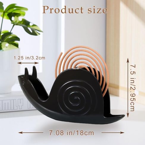 Black Snail Incense and Mosquito Coil Holder Iron Material for Table Decorations or Gifts in Saudi Arabia
