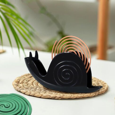 Black Snail Incense and Mosquito Coil Holder Iron Material for Table Decorations or Gifts in Saudi Arabia