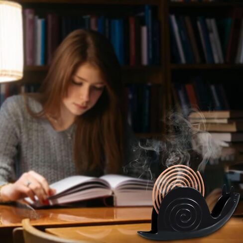 Black Snail Incense and Mosquito Coil Holder Iron Material for Table Decorations or Gifts in Saudi Arabia