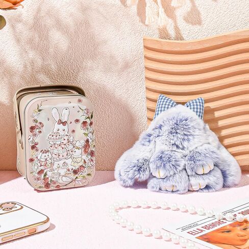Bunny Keychain with Tin Box, Cute Keychain Gift, Soft Bunny Keychain Accessories for Women in Kuwait