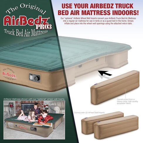 Pittman Outdoors PPI-PROAC5 AirBedz Pro3 مرتبة هوائية لسرير الشاحنة، حشوات جانبية على شكل عجلة قابلة للنفخ | يناسب جميع سلسلة Pro3 in Kuwait