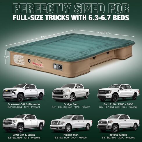 Pittman Outdoors PPI-PROAC5 AirBedz Pro3 مرتبة هوائية لسرير الشاحنة، حشوات جانبية على شكل عجلة قابلة للنفخ | يناسب جميع سلسلة Pro3 in Kuwait