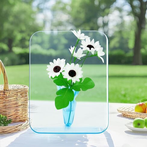 مزهرية زهور بإطار صور من الأكريليك الشفاف - مستطيلة حديثة لديكور المنزل، مزهرية إطار صورة جمالية لسطح المكتب أو رف الكتب أو غرفة النوم أو الزفاف أو هدية الانتقال لمنزل جديد in Saudi Arabia