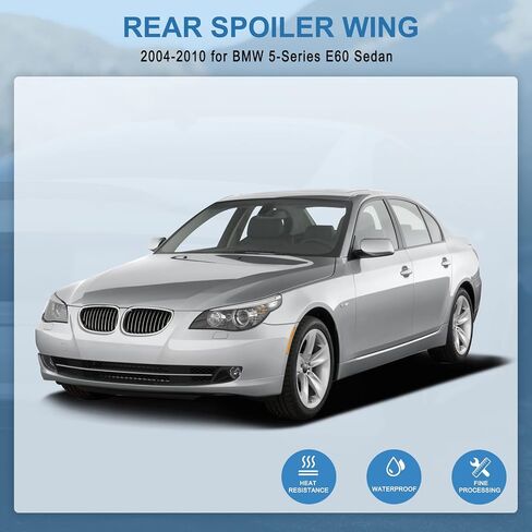 Rear Roof Spoiler ABS Fits for 2004-2010 for BMW 5-Series E60 Sedan Rear Window Roof Top Spoiler Wing Matte Black Spoiler in Kuwait