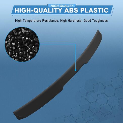 Rear Roof Spoiler ABS Fits for 2004-2010 for BMW 5-Series E60 Sedan Rear Window Roof Top Spoiler Wing Matte Black Spoiler in Kuwait