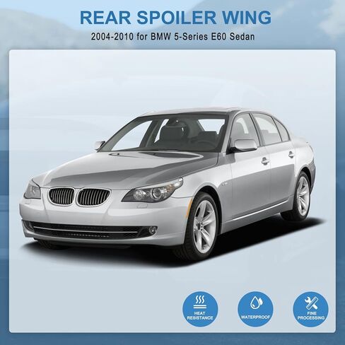 Rear Roof Spoiler ABS Fits for 2004-2010 for BMW 5-Series E60 Sedan Rear Window Roof Top Spoiler Wing Matte Black Spoiler in Kuwait