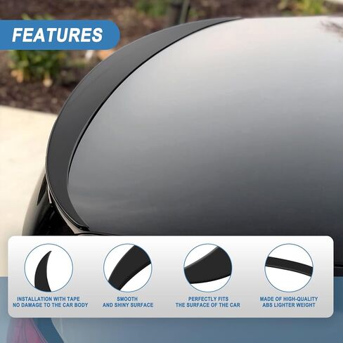 Rear Roof Spoiler ABS Fits for 2004-2010 for BMW 5-Series E60 Sedan Rear Window Roof Top Spoiler Wing Matte Black Spoiler in Kuwait