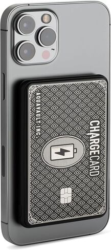 Ultra Thin Wireless Phone Charger. Portable Magnetic Power Bank that Fits in Your Wallet. 5000mAh & 20W Fast Charge. Works with Iphone 12-15 and other Phones with Magnetic Charging Tech. ChargeCard in Kuwait
