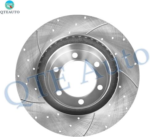 PM Auto Set of 6 Front 319mm Drilled Slotted Brake Disc Rotors-Ceramic Brake Pad Kit Replacement For 1996-2002 Toyota 4Runner in Saudi Arabia