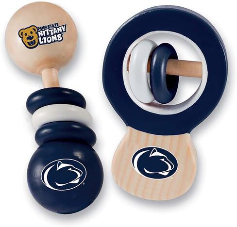 MasterPieces NCAA Indiana Hoosiers Real Wood Baby Rattles (2-Pack) in Saudi Arabia