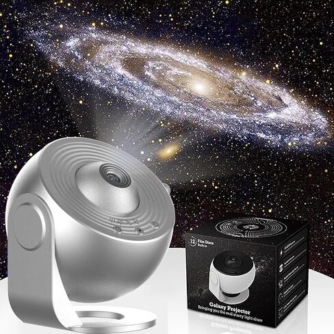 Star Projector Elec3 Ultra Clear Galaxy Night Light with 4K Replaceable 12 Galaxy Discs 360 Degree Rotation Real Sky Light Birthday Valentines Gift Decoration Night Light - Rose Gold in Saudi Arabia